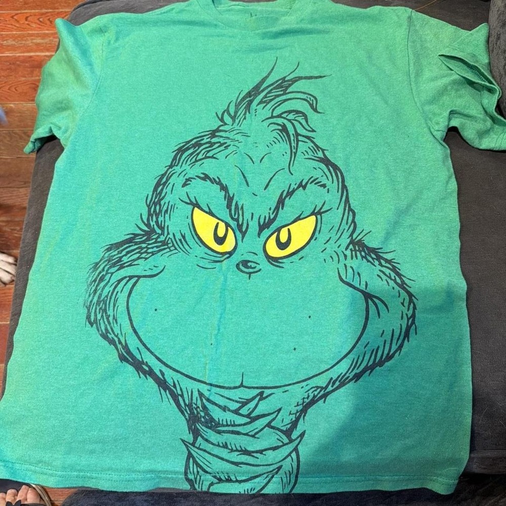 DR. SEUSS THE GRINCH Head Green T SHIRT MENS‎ SIZE XL EUC